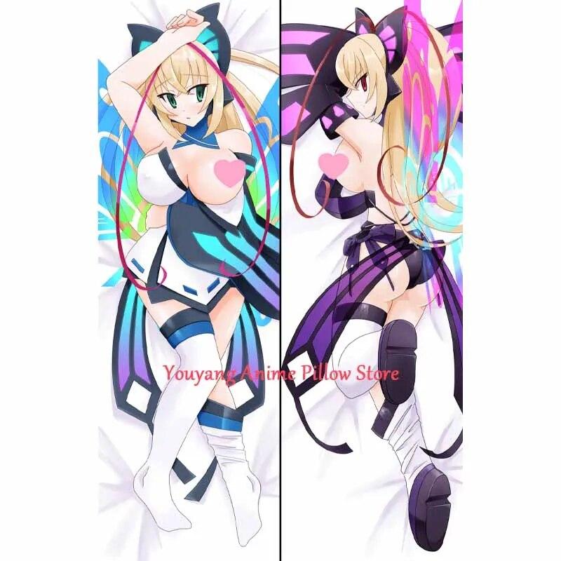 Чехол на подушку в стиле аниме Dakimakura Azure Striker Gunvolt, Рождественская наволочка с 2-сторонним принтом, обнимающая подушка для тела 40x120cm Peach Skin