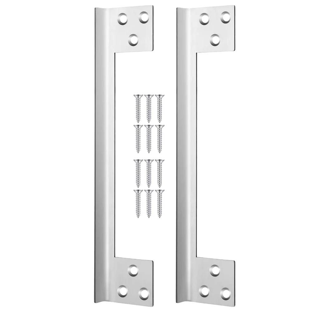 Striker Plates Striker Platest Striker Plates Forced Entry Metal Outswing Doors PCS Residential Seamless Silver